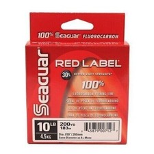Seaguar Red Label 100 Fluorocarbon Main Fishing Line 200yd 10lb Clear 10RM250