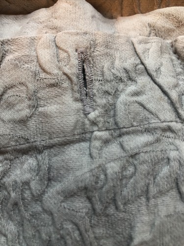Gray 3D Floral Embossed Textured Mattelasse 100% Cotton Fabric Shower Curtain 72 - Picture 5 of 7
