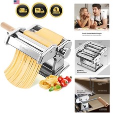 3-in-1 Pasta Maker, 9 Thickness Settings, Dou...