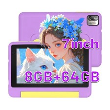 7 inch Kids Tablet Android 13 8GB RAM 64GB ROM Dual Camera WIFI Bluetooth HD LCD
