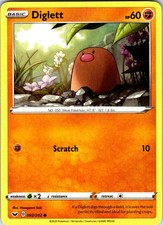 Diglett Common SWSH01: Sword Shield Base Set 092/202 NM