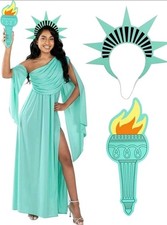 Women`s Statue of Liberty Costume Adult Lady ...