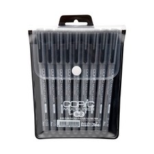 Copic Markers 9-Piece Multiliner Inking Pen Set B-2, Black