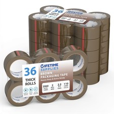 2 Inch Brown Premium Packing Tape Rolls, 110 Yards, Upgraded Packing Tape