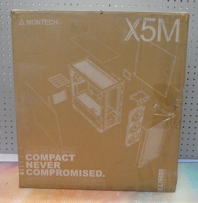 Montech X5M Tempered Glass microATX Mid-Tower Computer Case White
