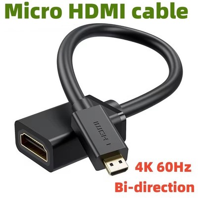 Micro HDMI Adapter Micro HDMI to HDMI Male to Female Cable for GoPro Hero 7 6