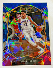 2020-21 Panini Select Tobias Harris Blue White & Purple Cracked Ice No. 11 76ers