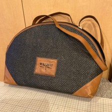 LOEWE Tsurutaro Kataoka 1980s Vintage 2-Way Leather & Fabric Bag Spain Japan