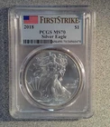 2018 BU American Silver Eagle PCGS MS70 First Strike (470)