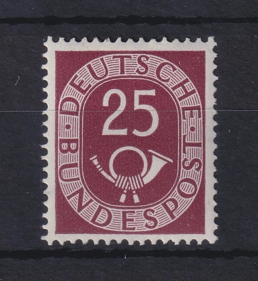 Bund Posthornsatz 25-Pfennig Wert Mi.-Nr. 131 postfrisch ** - Bild 1 von 1