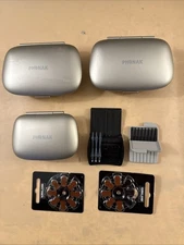 Lot Of 3 Phonak  Hearing Aid Travel Cases & Accessories