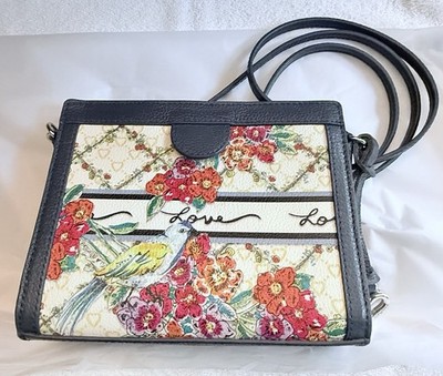 Brighton Fashionista Garden Variety Crossbody Bag Multicolor.  Snap closure.