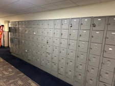 Set Of 18/ Box Lockers by Penco Products in Gray Metal Finish