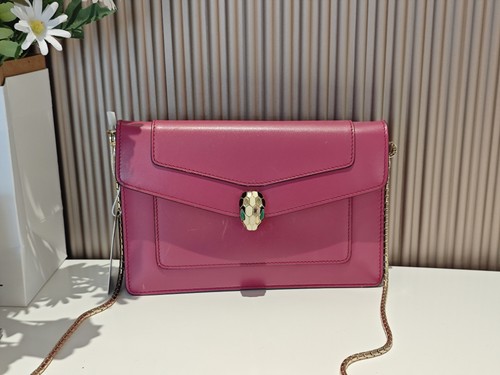 Bvlgari Serpenti Forever Crossbody Bag Purple Calfskin Small 20x13
