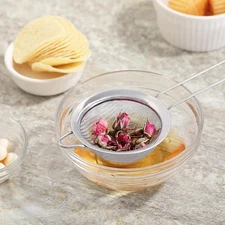 Fine Mesh Strainers for Kitchen,  Stainless Steel Metal Hand Small Mini Strainer