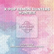 Kpop Demon Hunters Logo Schablone f&uuml;r Face Painting & Airbrush Tattoos