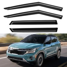 YQAUTEC Window Visors Rain Guards for 2021 2022 2023 2024 2025 2026 Kia Selto...