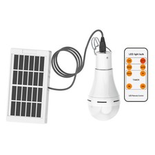 7W Solar Powered LEDs Light Bulbs Remote & AUTO Lighting Control 5 Lighting