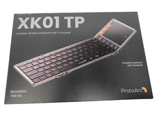 ProtoArc Foldable Wireless Keyboard with Touchpad, Portable Grey XKO1TP