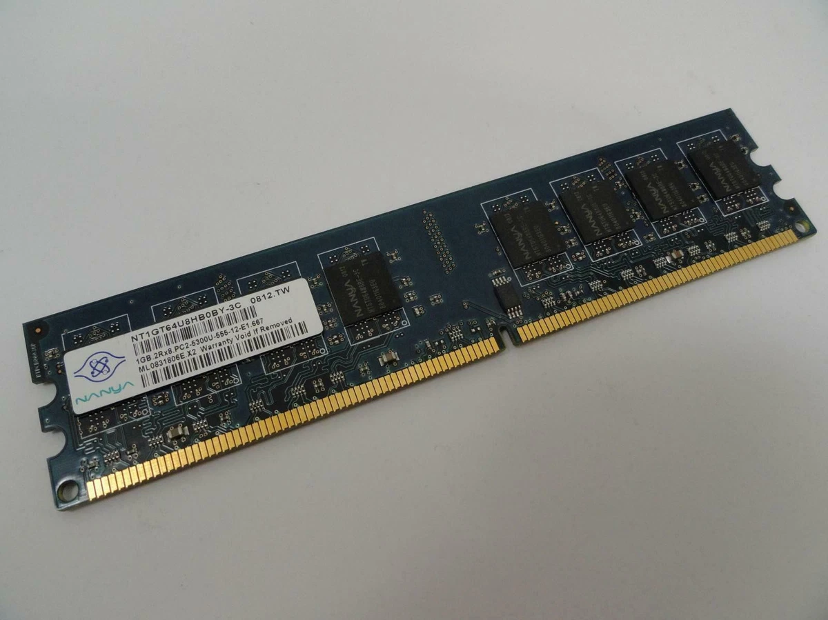 Компьютерная память (ОЗУ) Nanya PC2-5300 DDR2-667 1 модуль 1 ГБ