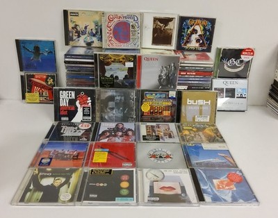 112 x EMPTY Rock CD Cases JobLot - Def Leppard Zeppelin Nirvana Queen Sting