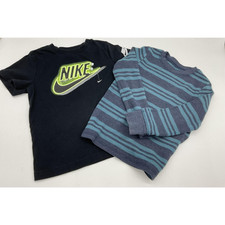 Nike Shirt Youth Small Black Neon Jumping Beans Sweater Boys 4T Striped Blue