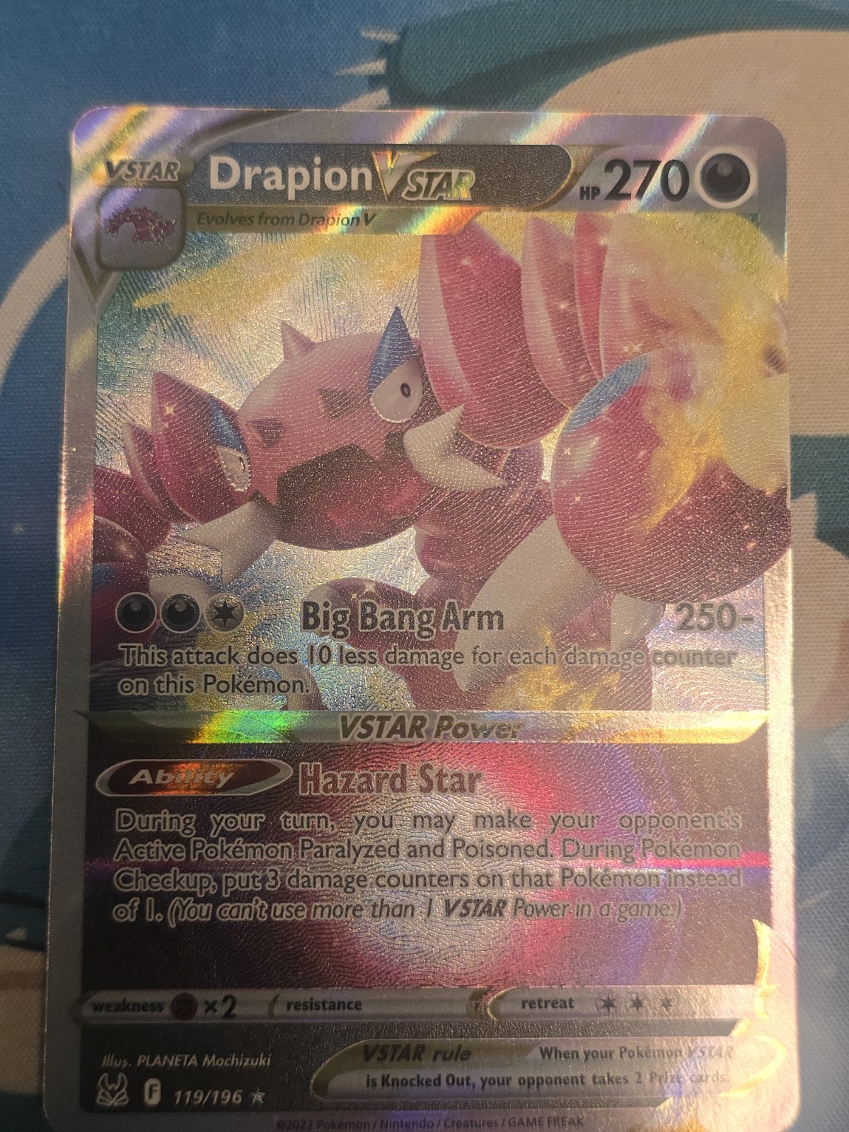 Pokemon Drapion Vstar119/196  TCG Sword & Shield Lost Origins Ultra Rare Card LP