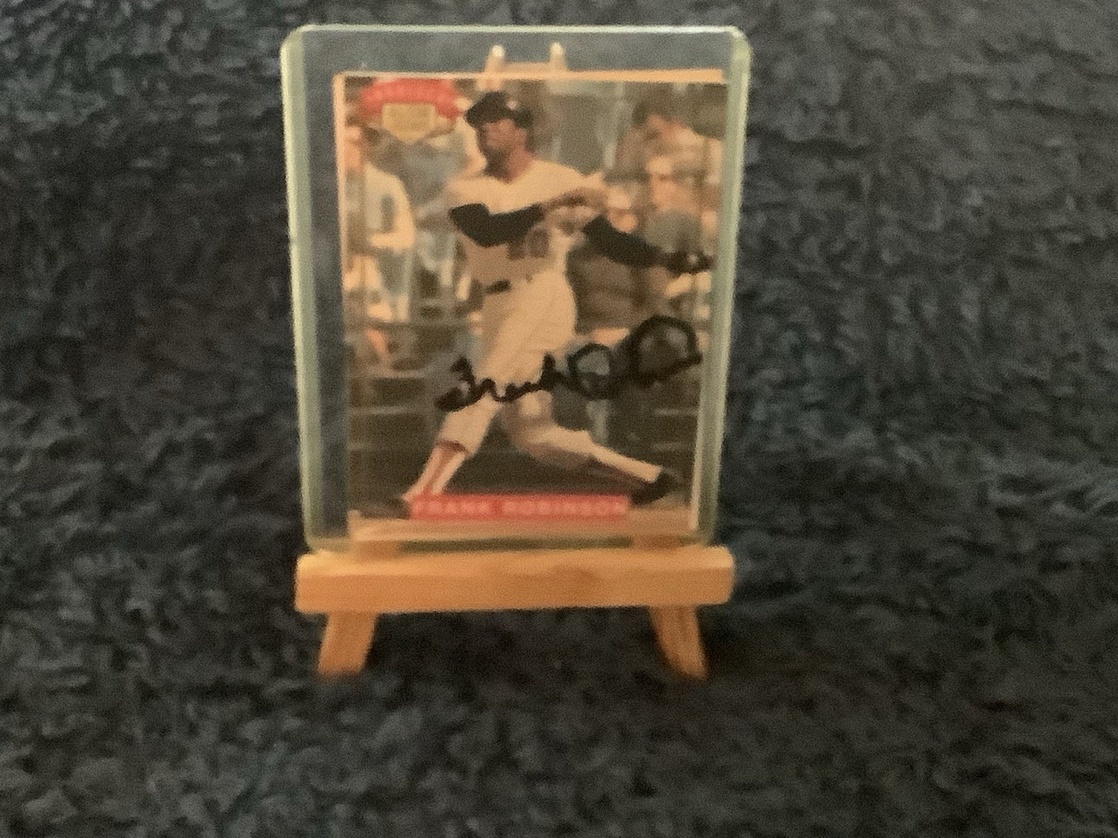 FRANK ROBINSON HOF Cert AUTO & GAME USED JERSEY RELIC! Reds Orioles MVP Lot view 2