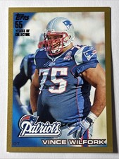 2010 Topps Gold #214 Vince Wilfork Patriots 1667/2010!!