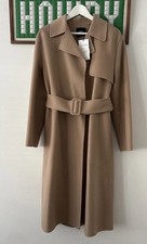 Brown Theory Palomino Wrap Trench Wool Cashmere Size M Midi Ladies Coat £725