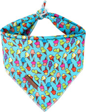 Summer Dog Bandana, Hawaii Bandana for Small Medium Dog, Cute Blue Puppy Bandana