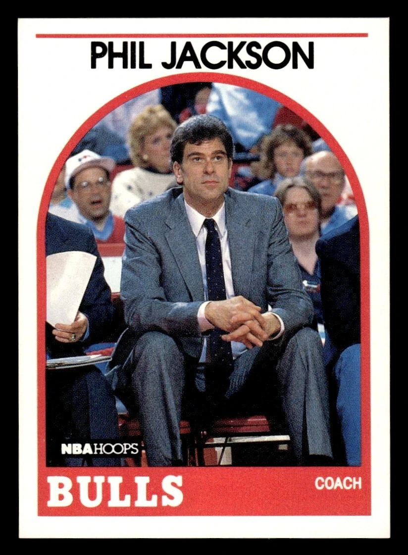 1989-90 NBA HOOPS - Head Coach Trading Card #266 🏀 PHIL JACKSON, Chicago Bulls