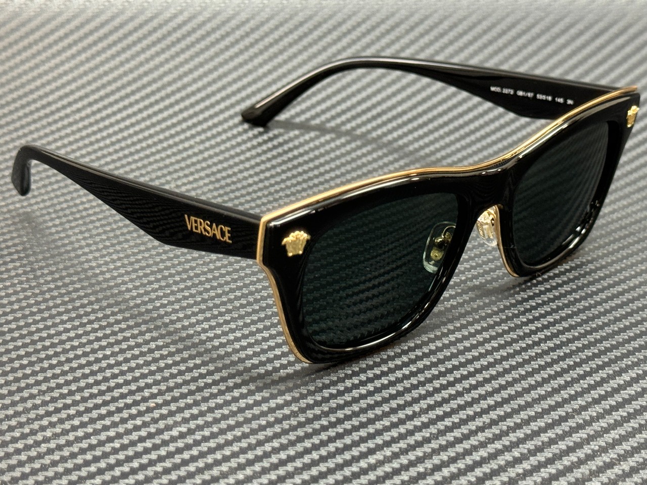 VERSACE VE2272 GB1 87 Black Grey Men's 53 mm Sunglasses thumbnail 3