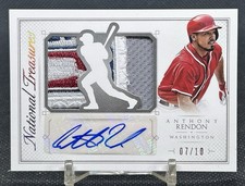 ANTHONY RENDON 2015 National Treasures Brand Logo PATCH AUTO #10/10 Game Used GU