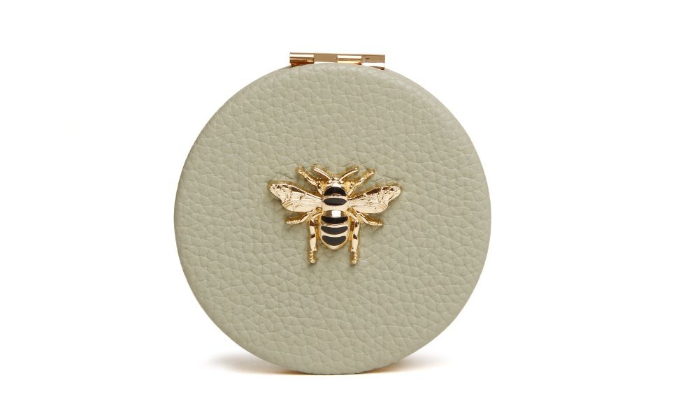 Alice Wheeler Compact Mirror Round Pistachio