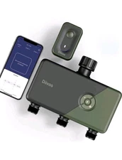 Diivoo WiFi Sprinkler Timer 3 Zone, Smart Water Hose Timer Compatible with Alexa