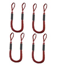 Bungee Dock Lines for Boat Shock Absorb Tie Mooring Rope - Black Red