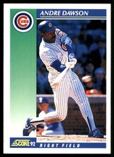Andre Dawson 1992 Score #75 Chicago Cubs MLB READ FREE SHIPPING AutographDen