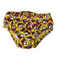 Buccees Baby Swim Diaper Yellow All Over Beaver Print Unisex Size Large 18 Month