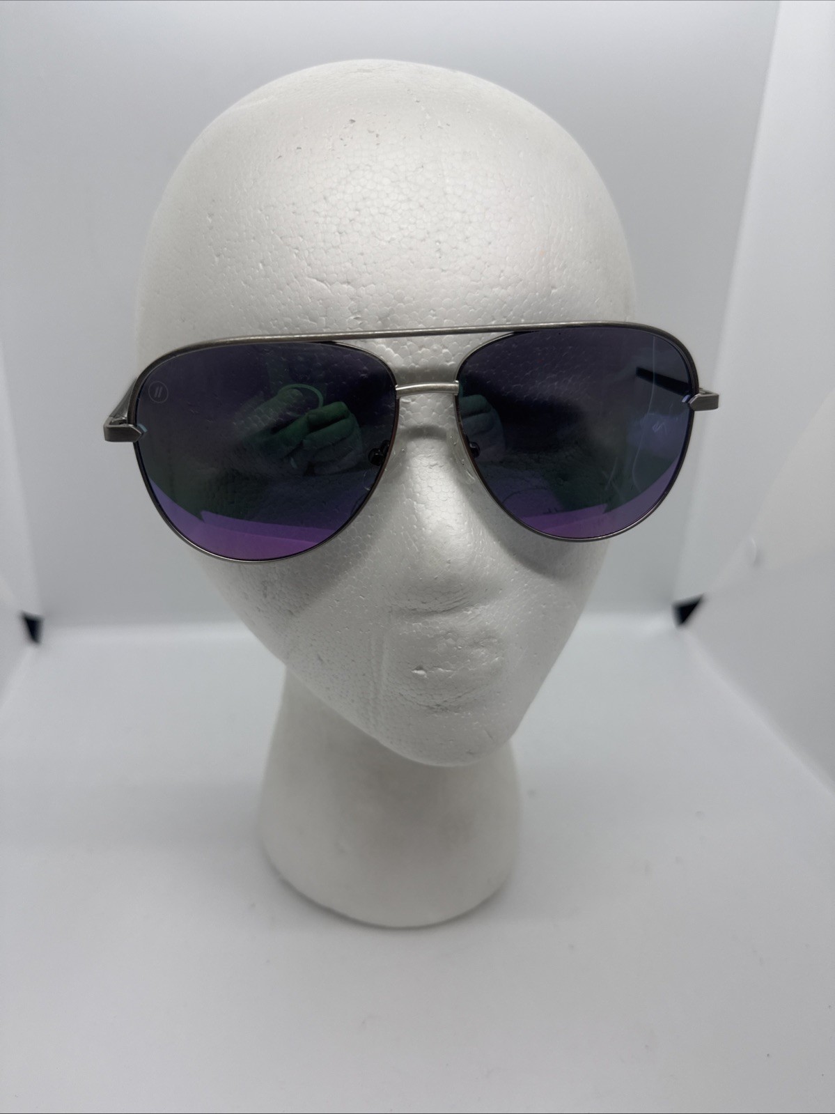 Shadow Zero Gravity Silver/purple Pol Aviator Sunglasses 60-