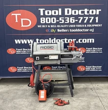 Ridgid 1224 1/2”-4” Pipe Threader on Stand 2 Die Heads 711 714 GREAT SHAPE