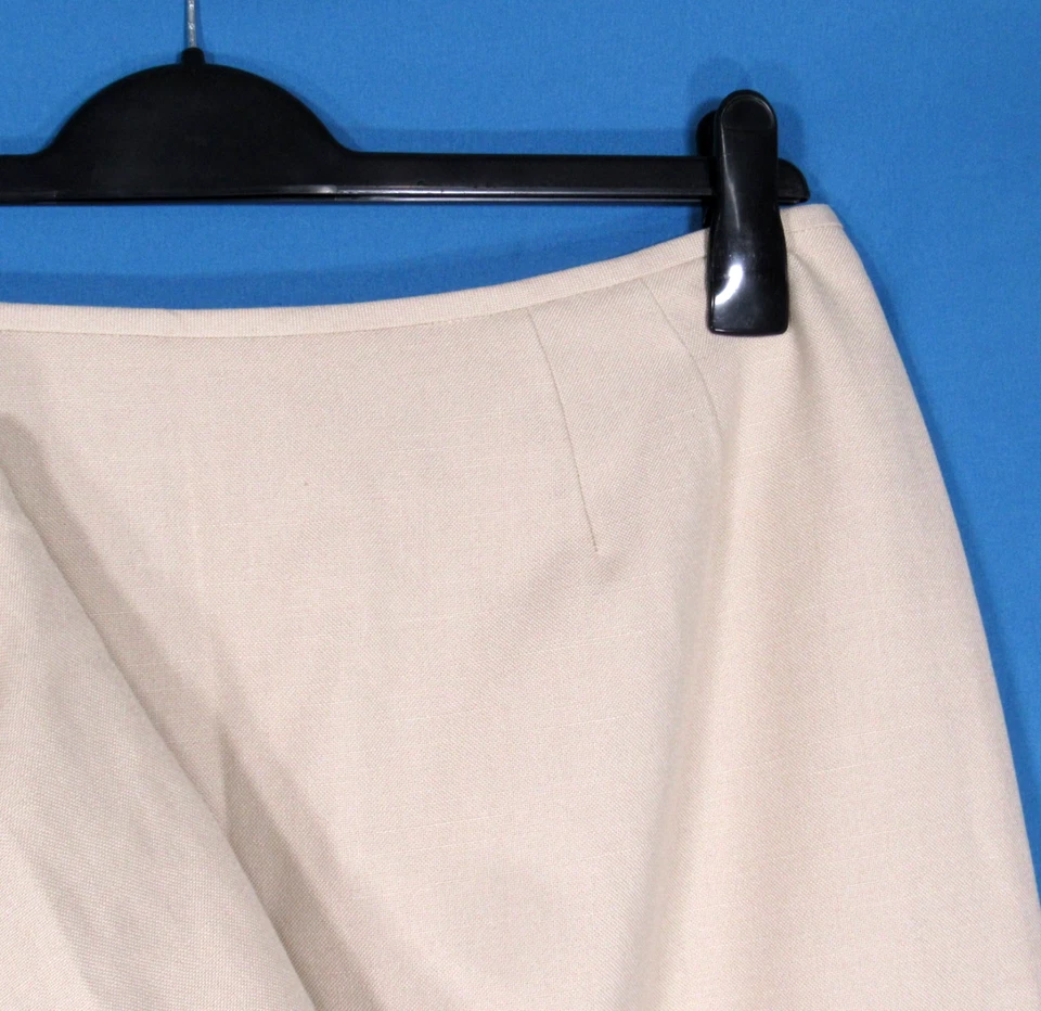 LE SUIT Beige/Crema Sarga MANGA CORTA FORRADA CHAQUETA/FALDA CONJUNTO Traje Conjunto 14 Foto 4 de 4