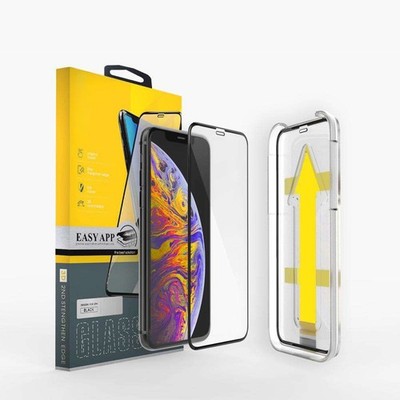 3D Panzerfolie Echt Glas für iPhone 14 Plus 13 Pro Max mit Installationshilfe