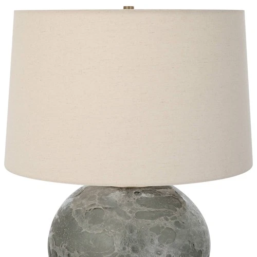 Uttermost Lunia 25" High Smoky Gray Art Glass Table Lamp - Picture 5 of 6