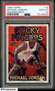 1996 97 Topps Season's Best #18 Michael Jordan Chicago Bulls HOF PSA 10 GEM MINT