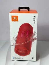 JBL Flip 7 Portable Waterproof & Drop-Proof Speaker, Red