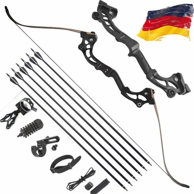 64 Zoll Bogenschießen Recurve Bogen 50lbs Takedown Jagdbogen Erwachsene Bogen DE