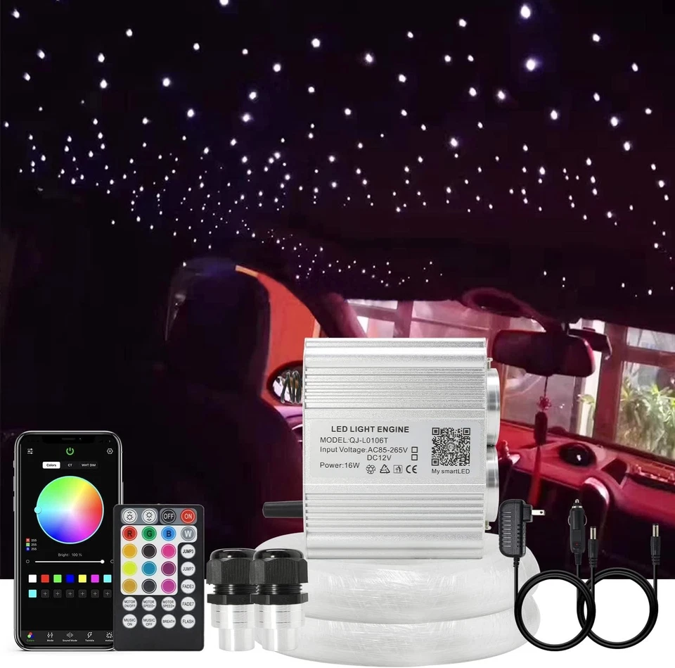 Upgraded Dual Head Fiber Optic Star Ceiling Light - Image 3 of 4