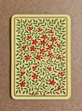 1 x Antique Wide Swap Playing Card - Flowers