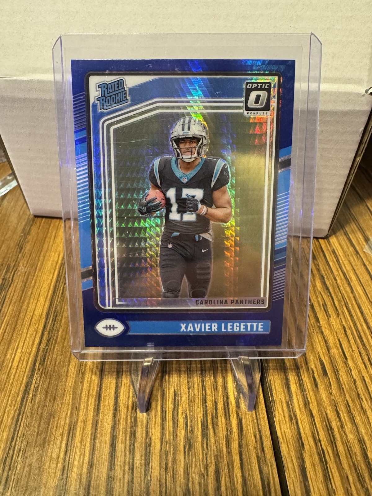2024 Panini Donruss Optic Rated Rookie Xavier Legette #299 Blue Hyper Prizm